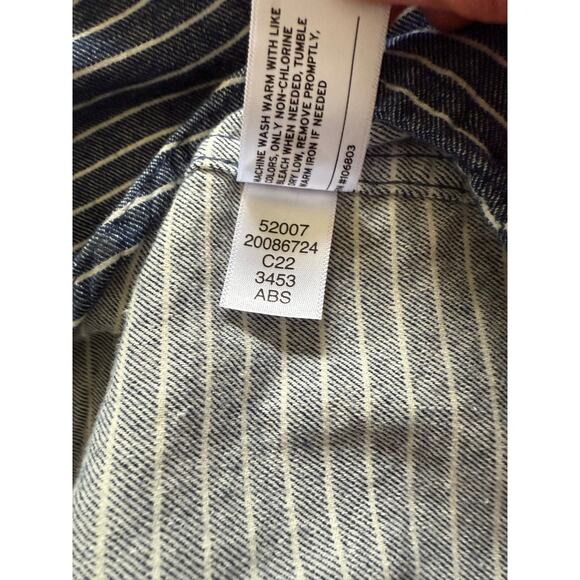 Duluth Trading Company Blue Denim Look Button Down Size 3XLT - Picture 4 of 6